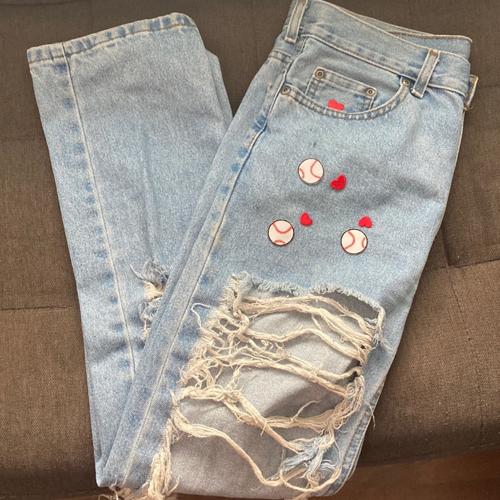Emmiol baseball patch jeans